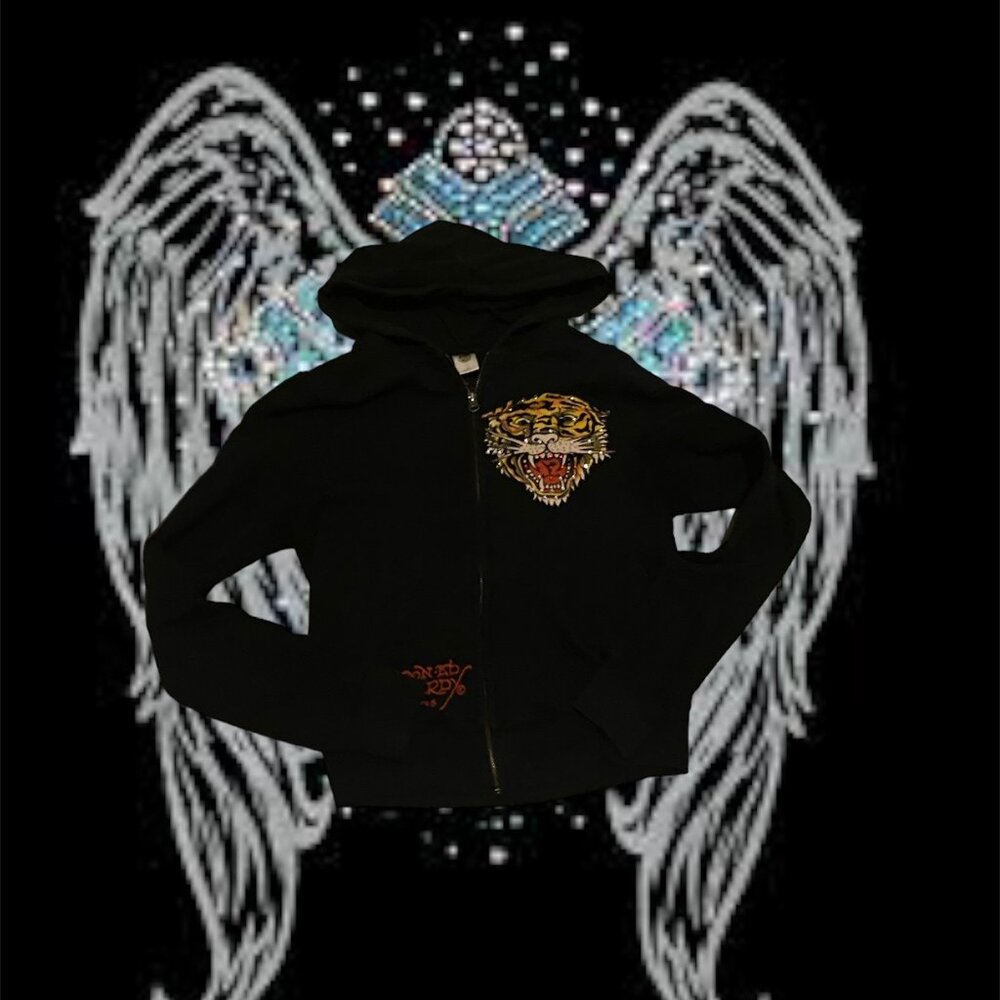SIZE M Ed Hardy by Christian Audigier tiger hoodie